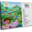 Dora the Explorer All Characters Beautiful Art Kids  20x16 inch FRAMED CANVAS WALL PRINT