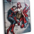 Mary Jane Watson Awesome Art  20x16 inch FRAMED CANVAS WALL PRINT