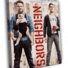 Neighbors Seth Rogen Zach Efron Movie  20x16 inch FRAMED CANVAS WALL PRINT