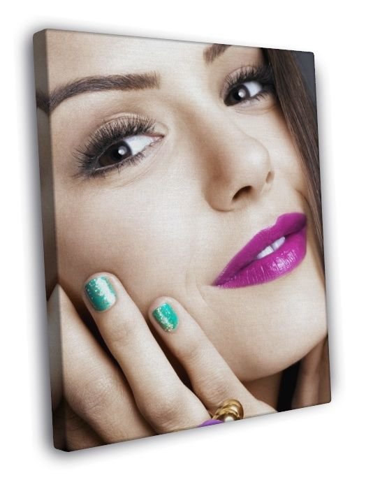 Nina Dobrev Cool Make Up Portrait Actress  20x16 inch FRAMED CANVAS WALL PRINT