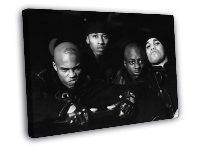 ONYX BW Retro Band Group Rapper Hip-Hop Music Rap  20x16 inch FRAMED CANVAS WALL PRINT