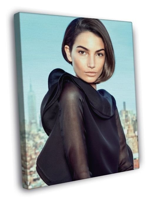 Lily Aldridge Model  20x16 inch FRAMED CANVAS WALL PRINT