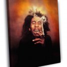 Bob Marley Portrait Reggae Singer Vintage  20x16 inch FRAMED CANVAS WALL PRINT