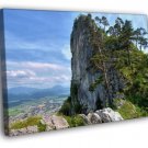 Cliffs Austrian Alps Beautiful Mountain Nature  20x16 inch FRAMED CANVAS WALL PRINT