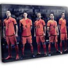 Huntelaar Van der Vaart Sneijder Netherlands Football  20x16 inch FRAMED CANVAS WALL PRINT
