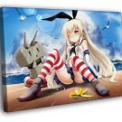 Kantai Collection Hot Cute Girl Panties Anime  20x16 inch FRAMED CANVAS WALL PRINT