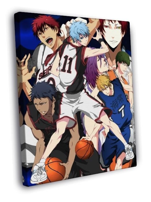 Kuroko no Basuke Team Characters Basket Anime  20x16 inch FRAMED CANVAS WALL PRINT