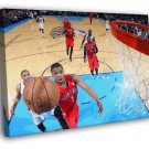 Kyle Lowry Toronto Raptors Layup Basketball  20x16 inch FRAMED CANVAS WALL PRINT