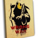 Banksy Wrong War Death Smilie Graffiti Street  20x16 inch FRAMED CANVAS WALL PRINT