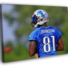 Calvin Johnson Detroit Lions Football Sport  20x16 inch FRAMED CANVAS WALL PRINT