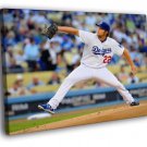 Clayton Kershaw Los Angeles Dodgers Baseball  20x16 inch FRAMED CANVAS WALL PRINT