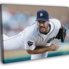 Justin Verlander Detroit Tigers Baseball  20x16 inch FRAMED CANVAS WALL PRINT