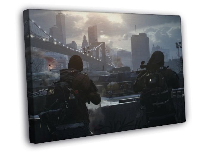 Tom Clancy's The Division Bridge City Art  20x16 inch FRAMED CANVAS WALL PRINT