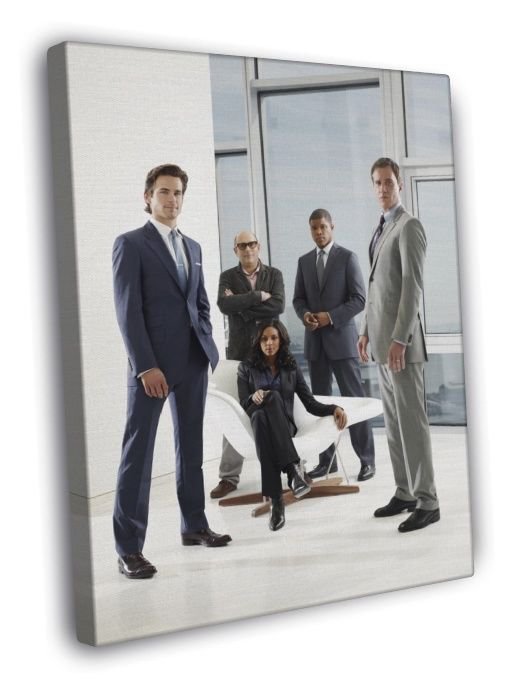 White Collar Characters TV Series  20x16 inch FRAMED CANVAS WALL PRINT