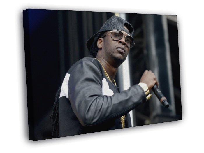 2 Chainz Live Stage Tauheed Epps Rap Hip-Hop Rapper  20x16 inch FRAMED CANVAS WALL PRINT