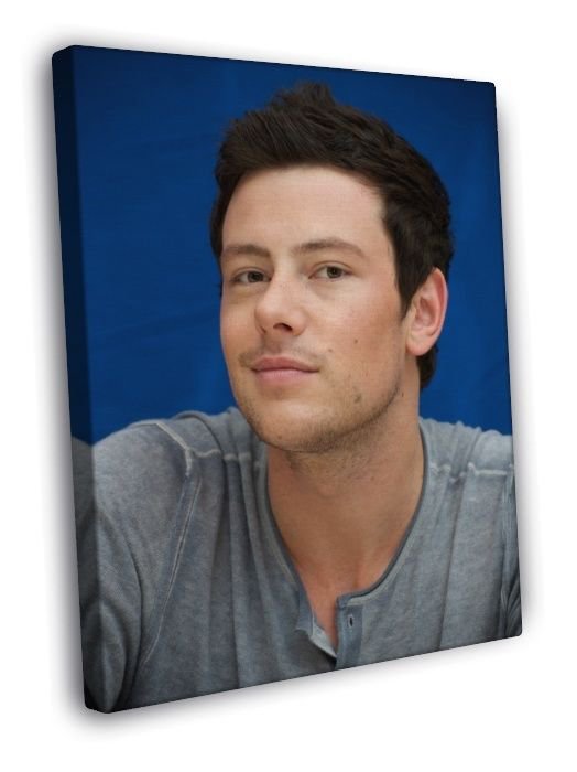 Cory Monteith Actor Portrait  20x16 inch FRAMED CANVAS WALL PRINT