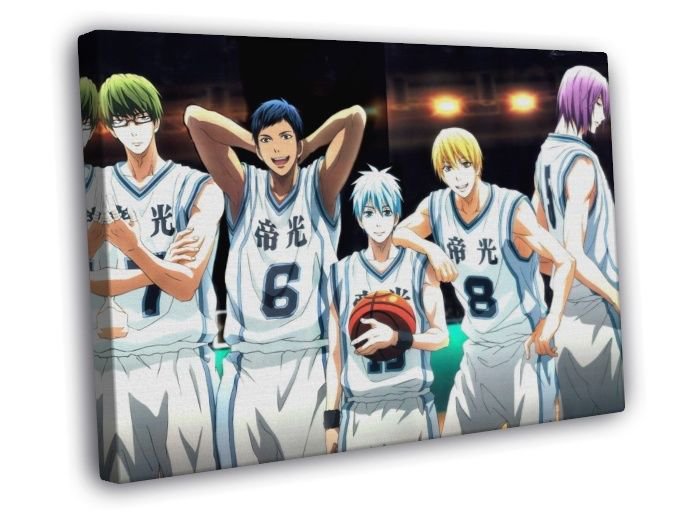 Kuroko no Basket Characters Anime Manga Art  20x16 inch FRAMED CANVAS WALL PRINT