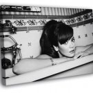 Lily Allen Pop Music Singer BW  20x16 inch FRAMED CANVAS WALL PRINT