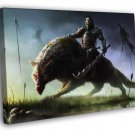 Orc Rider Warg Awesome Dark Fantasy Painting Art  20x16 inch FRAMED CANVAS WALL PRINT