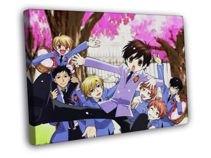 Ouran High School Host Club Characters Anime Manga  20x16 inch FRAMED CANVAS WALL PRINT