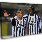Arturo Vidal Paul Pogba FC Juventus Soccer Football  20x16 inch FRAMED CANVAS WALL PRINT