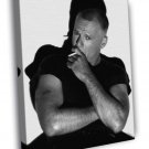 Bruce Willis Handsome Young Awesome Shadow Actor BW  20x16 inch FRAMED CANVAS WALL PRINT