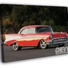 Chevrolet 1957 Retro Car Classic  20x16 inch FRAMED CANVAS WALL PRINT