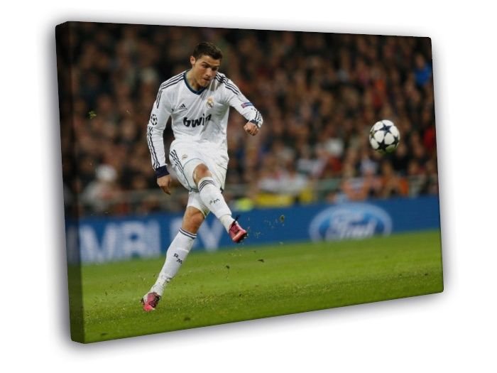 Cristiano Ronaldo Free Kick Madrid  20x16 inch FRAMED CANVAS WALL PRINT