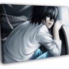Death Note L Lawliet Anime Manga Art  20x16 inch FRAMED CANVAS WALL PRINT