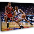 Tyrone Muggsy Bogues Charlotte Hornets Sport  20x16 inch FRAMED CANVAS WALL PRINT
