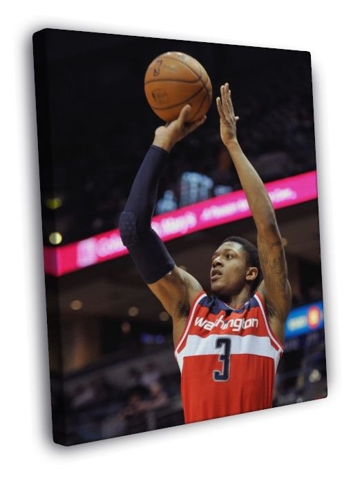 Bradley Beal Washington Wizards Shot Basketball Sport  20x16 inch FRAMED CANVAS WALL PRINT