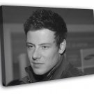 Cory Monteith Actor BW Portrait  20x16 inch FRAMED CANVAS WALL PRINT
