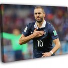 Karim Benzema France Goal Celebration Soccer Football  20x16 inch FRAMED CANVAS WALL PRINT