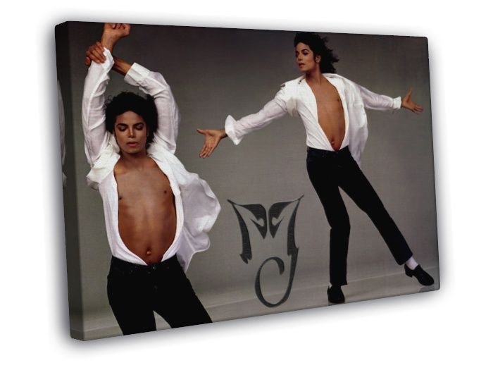 Michael Jackson MJ Dancing Body Shirt Handsome  20x16 inch FRAMED CANVAS WALL PRINT