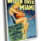 Moon Over Miami 1941 Retro Movie Vintage  20x16 inch FRAMED CANVAS WALL PRINT