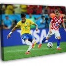 Neymar Jr Pass FIFA World Cup Brazil Soccer Football  20x16 inch FRAMED CANVAS WALL PRINT