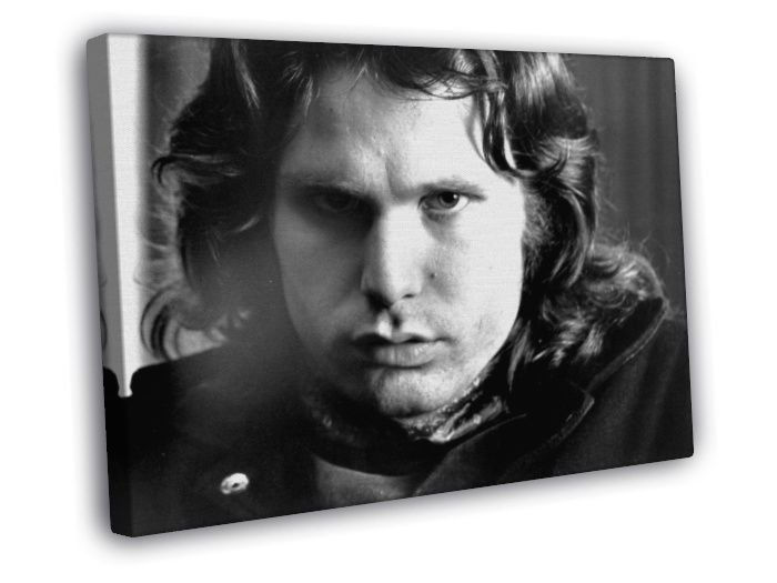 The Doors Jim Morrison Awesome Portrait BW Rock Band  20x16 inch FRAMED CANVAS WALL PRINT