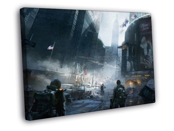 Tom Clancy's The Division Ruins City Game  20x16 inch FRAMED CANVAS WALL PRINT