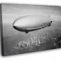 USS Macon Airship Manhattan NYC New York City Retro  20x16 inch FRAMED CANVAS WALL PRINT