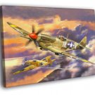 Hawker Hurricanet Aircraft WW2 Military Painting  20x16 inch FRAMED CANVAS WALL PRINT