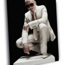 Pitbull White Suit Sunglass Hip Hop Music Rare  20x16 inch FRAMED CANVAS WALL PRINT