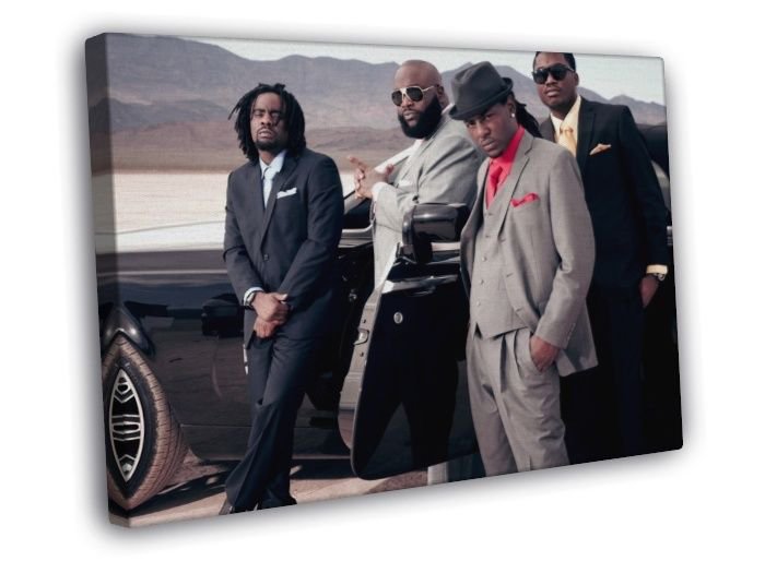 Maybach Music Group MMG Rick Ross Rapper Rap  20x16 inch FRAMED CANVAS WALL PRINT