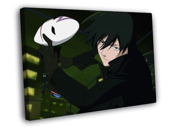 Darker than Black Mask Anime Manga Art  20x16 inch FRAMED CANVAS WALL PRINT
