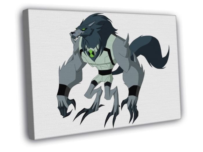 Ben 10 Blitzwolfer Alien Cartoon TV Series Art  20x16 inch FRAMED CANVAS WALL PRINT