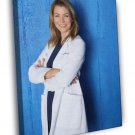 Grey's Anatomy Meredith Grey Ellen Pompeo Tv Series  20x16 inch FRAMED CANVAS WALL PRINT