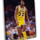 Magic Johnson Los Angeles Lakers Earvin Retro  20x16 inch FRAMED CANVAS WALL PRINT