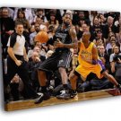 LeBron James Post Up Miami Heat Black Jersey WALL  20x16 inch FRAMED CANVAS PRINT