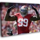 Aldon Smith San Francisco 49ers Football Sport WALL  20x16 inch FRAMED CANVAS PRINT