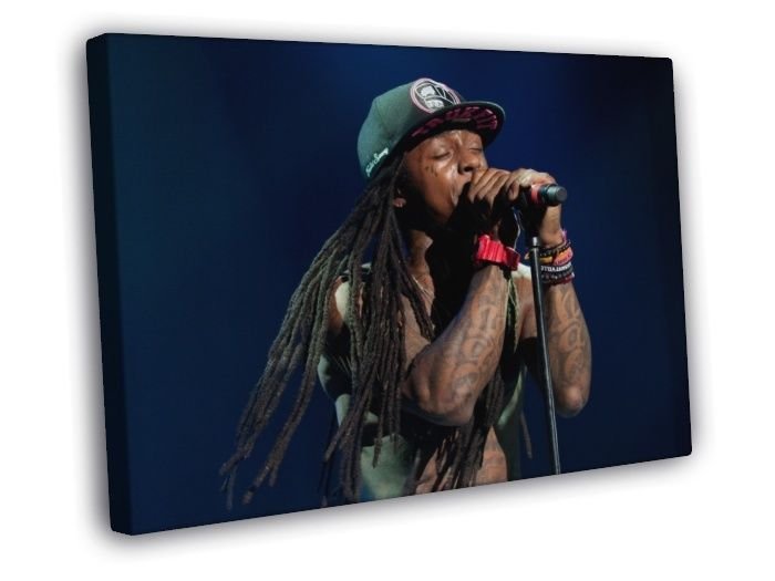 Lil Wayne Hip Hop Singer Music WALL  20x16 inch FRAMED CANVAS PRINT