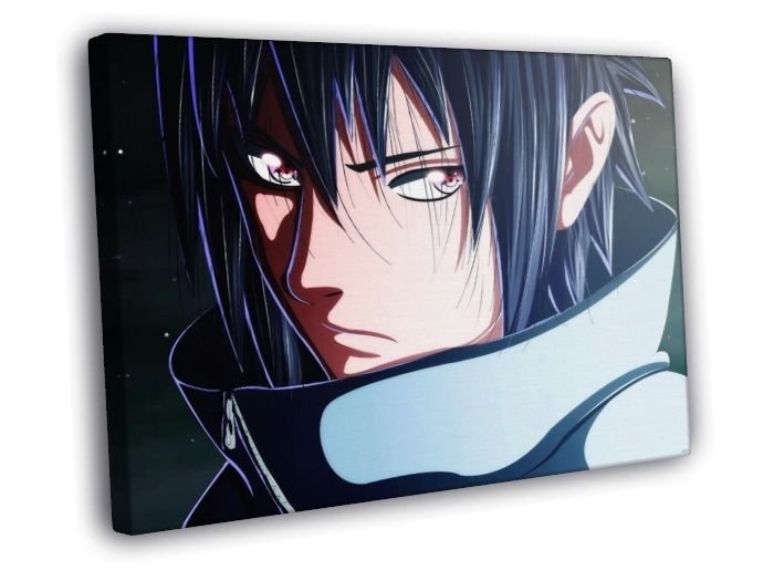Naruto Sasuke Uchiha Awesome Anime Manga Art WALL  20x16 inch FRAMED CANVAS PRINT